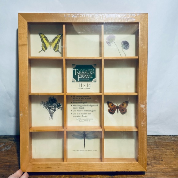 Collectors Treasure frame maple wood memory box 11 x 14 - Picture 1 of 8